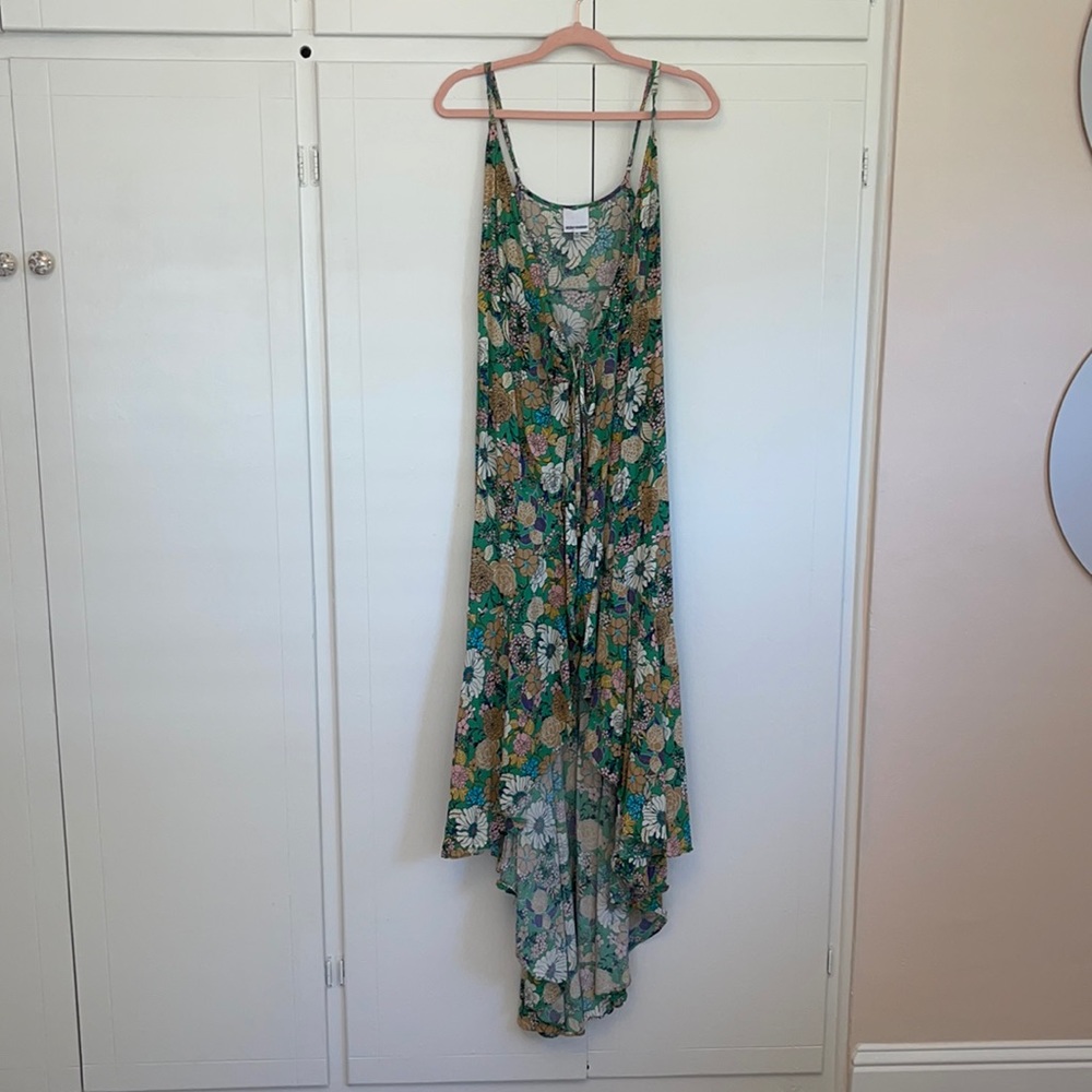 Green floral maxi dress Skylar+Madison medium